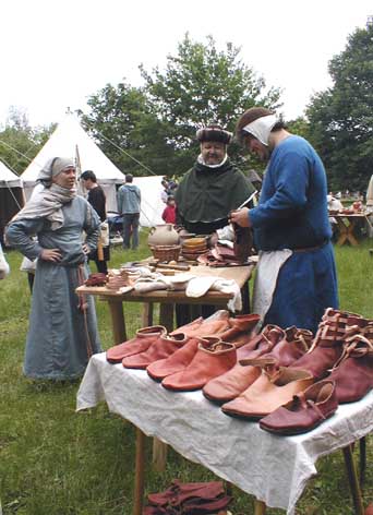 Andre mit der Schuhauslage